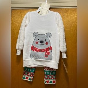 Forever Me Girls’ 2pc sweater and leggings set,  size 4t